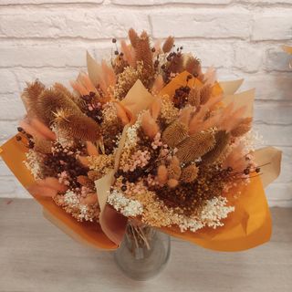 Ramo De Flor Seca En ocres. 