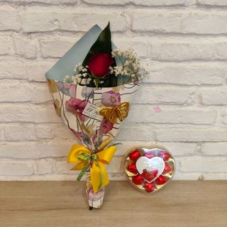 Rosa Individual Con Bombones