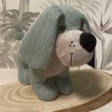 Peluche perro azul verdoso