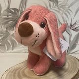 Peluche perro rosa