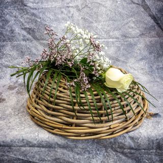 1 ROSA DECORADA BLANCA