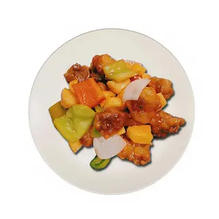 cerdo con salsa agridulce
