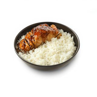 Salmón Teriyaki Con Arroz