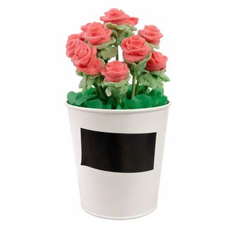 MACETA CON PIZARRA Y ROSAS SANT JORDI