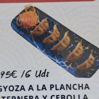 Gyoza de ternera y cebolla