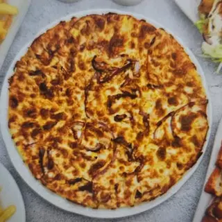 Pizza de pollo con patatas fritas (27 cm.)