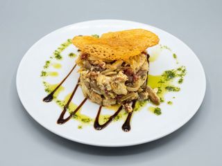 Revuelto de setas y jamón