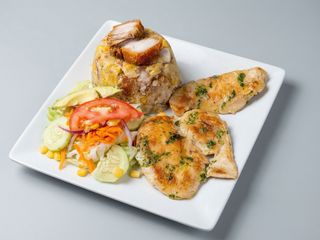 Mofongo Con Pechuga A La Plancha