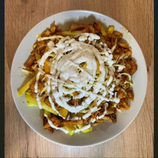 Plato.kabab con Patatas carne