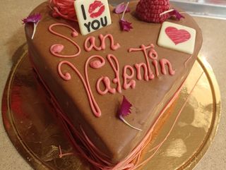 Tarta san Valentín chocolate.