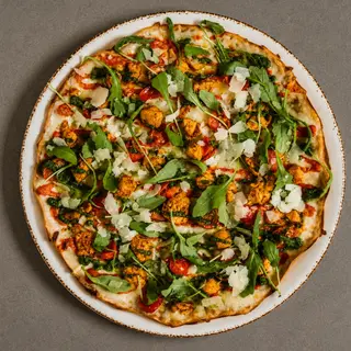 Pizza Mediterránea con pollo