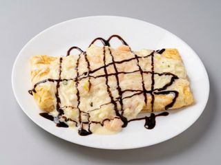 Crepe Salado Puerros y Langostinos