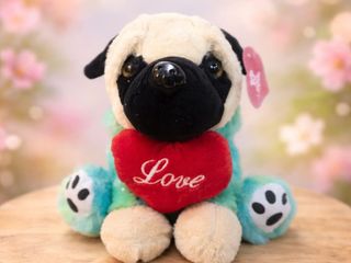 Perrito de peluche corazón
