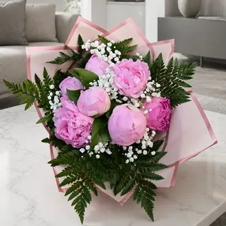 Ramo de peonías rosa