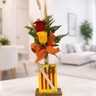 2Rosas naturales bicolor Sant Jordi