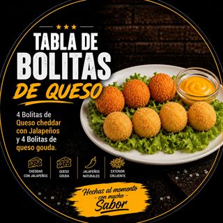 Bolitas de Queso Cheddar o Gouda