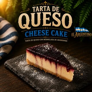 Cheese Cake casera (Tarta Casera de queso con mermelada de arándanos) 