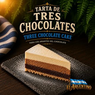 Tarta Casera De Tres Chocolates
