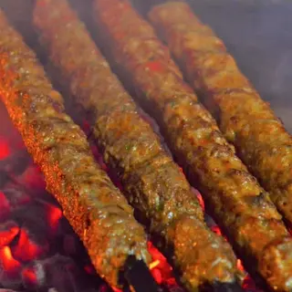 Seekh kebab wrap with Naan