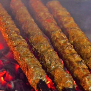 Seekh kebab wrap with Naan