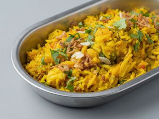 Arroz con huevo frito