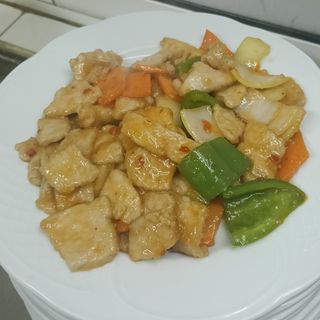 Cerdo con salsa picante