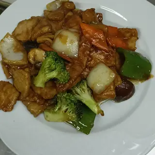 cerdo con verdura