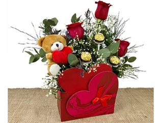 CARTA DE AMOR 3 ROSAS ROJAS