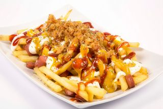 Extra Papas Con Queso Y Carne De Kebab