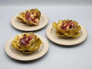 Alcachofas con Jamón ibérico crujiente