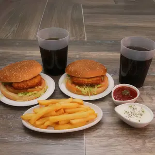 Menu hamburguesa para 2 personas