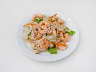 Gambas con verduras 