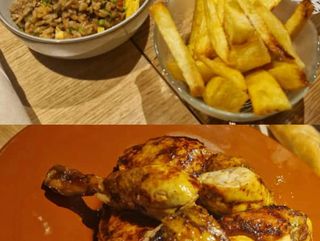 Pollo+patatas+arroz chaufa