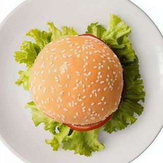 5. Hamburguesa Con Lechuga, Tomate, Queso, Jamón De York Y Bacon