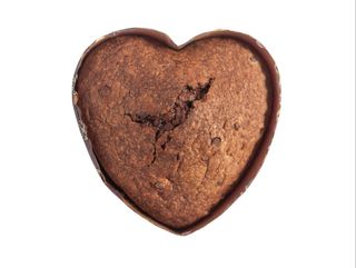 Bizcocho de Chocolate Corazón Sin Gluten y Sin Lactosa