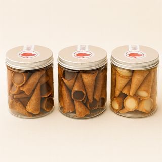 Mini conos rellenos de chocolate (24 ud.)