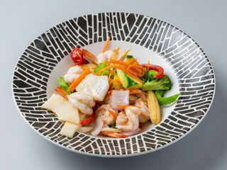 Langostinos Con Verduras