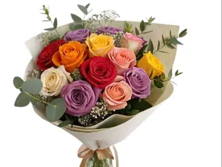Ramo 15 rosas colores mixtos