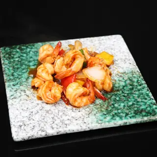 74. Gambas con salsa de ostra