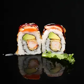 u133. Uramaki lantostino salmon blanbeado (8 Uds.)