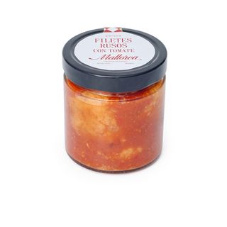 Filetes rusos con salsa de tomate. Frasco 400 g