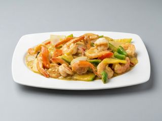 69. Gambas En Salsa Curry Tailandés