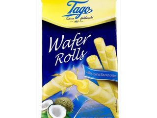 Barquillos rellenos de Coco