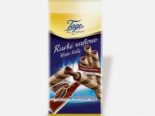 Barquillos rellenos de cacao