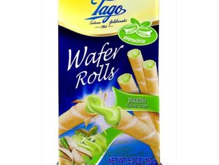 Barquillos rellenos de pistacho