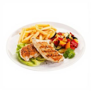 Filete De Pollo Con Patatas Fritas