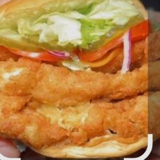 Hamburguesa De Pollo Empanado Triple