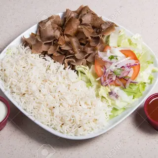 Plato Kebap Con Carne Mixta Y Arroz