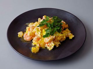 Huevos Revueltos Con Gambas