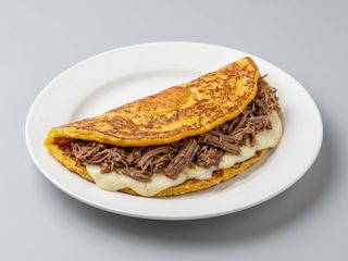 Cachapa con ternera y queso